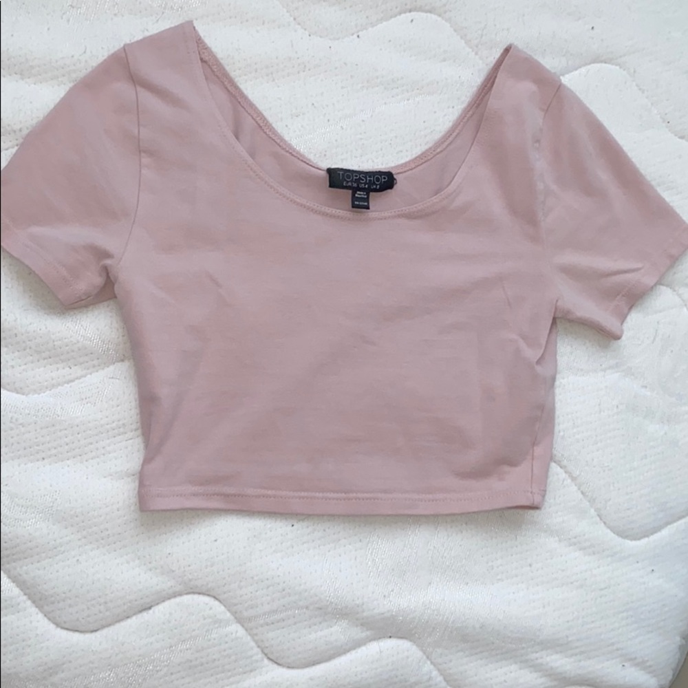 pink crop top
